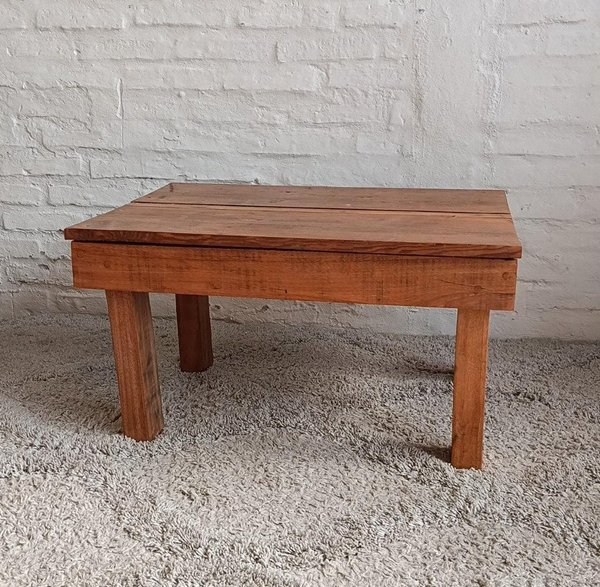 Mesita Ratona Rústica de Madera Maciza - imagen 1