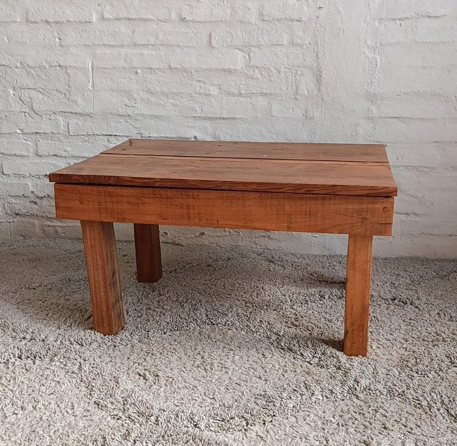 Mesita Ratona Rústica de Madera Maciza