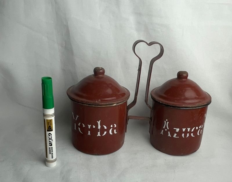 Contenedores de Yerba y Azúcar Antiguos - imagen 2