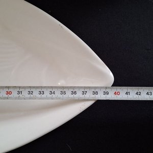 Juego 12 Piezas Cerámica Blanca Forma de Pez: 6 Fuentes y 6 Salseras - imagen 5
