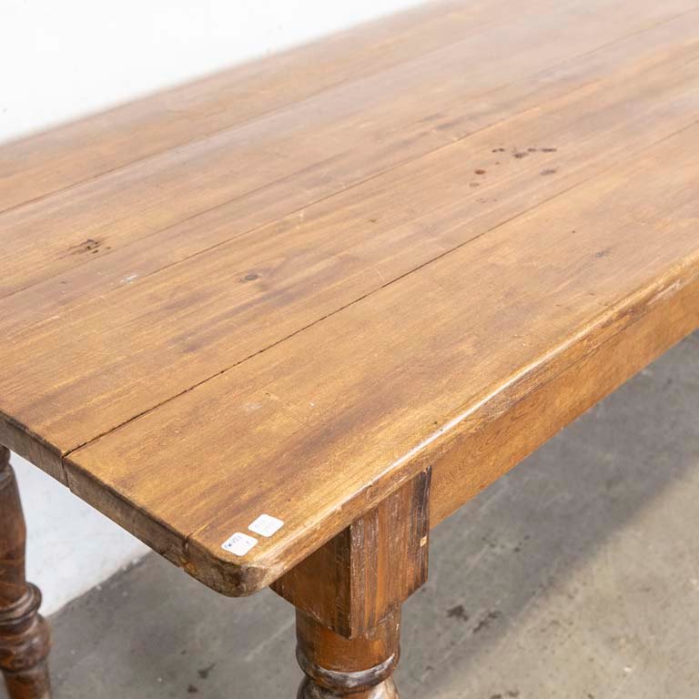 Mesa de comedor rústica con patas torneadas - imagen 2