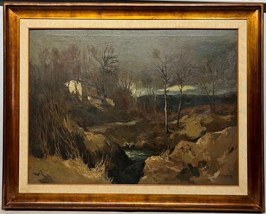 Pintura de Miguel Echauri: Paisaje en Óleo sobre Tela