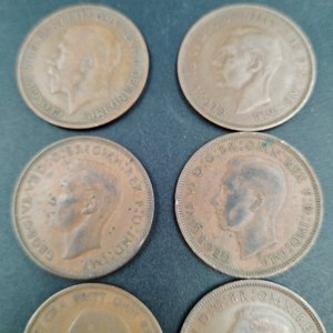 7 Monedas One Penny Reino Unido - Colección Real - imagen 7