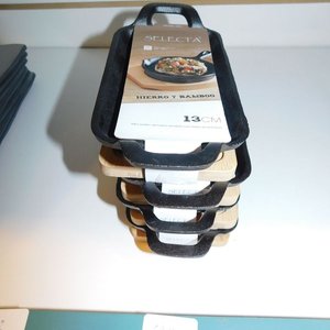 Fuente Sarten De Hierro Parrilla Provolonera Bandeja Bambu - imagen 2