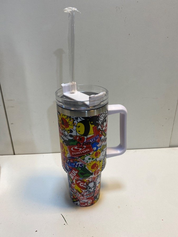 Vaso Térmico de Acero Inoxidable con Stickers, 1.2 Litros