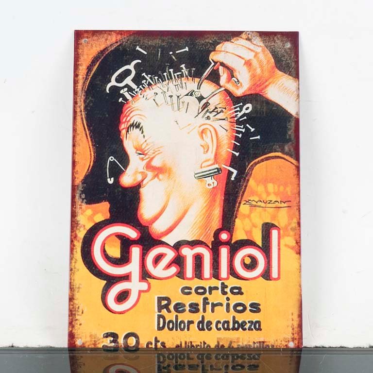 Lote siguiente: Chapa moderna de Geniol - Medidas: 20x28cm