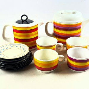 Lote anterior: Juego de Tetera, Azucarero y Tazas Multicolor con Platillos