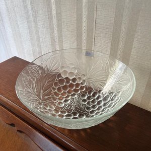Ensaladera de Vidrio Transparente con Diseño de Uvas - imagen 3