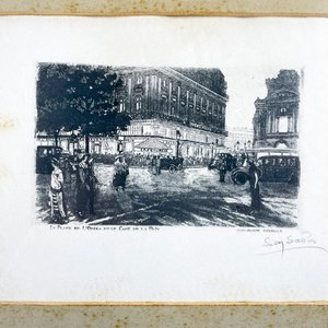 Lote de 4 Portaretratos y Grabados con Escenas Parisinas - imagen 3