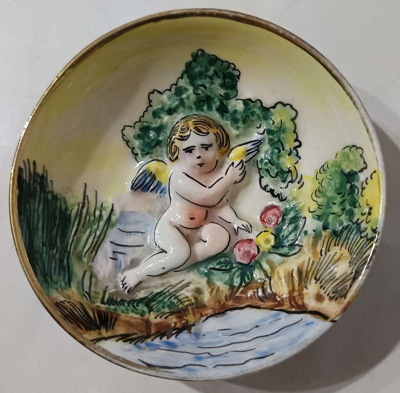 Platillo de Porcelana Italiana CAPODIMONTE - Espectacular - imagen 1