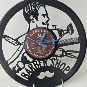 Reloj de Disco de Vinilo "Barber Shop" con Diseño Artístico - imagen 2