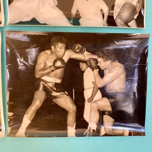 Lote de 4 Fotos Antiguas de Boxeo Gran Tamaño 1955 - imagen 3