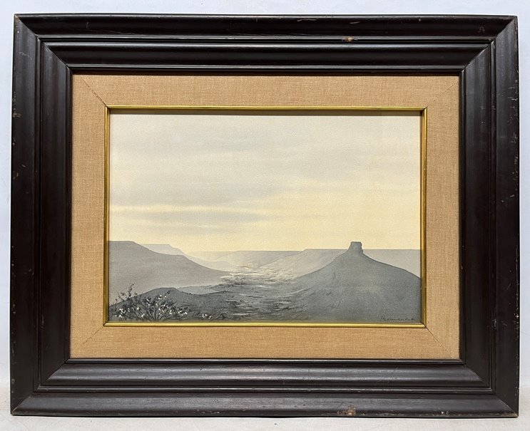 Lote siguiente: Acuarela de paisaje con montañas por Stepanenko