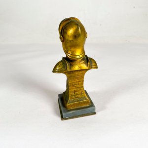 Busto en Bronce y Marfil de Guerrero con Armadura - imagen 3