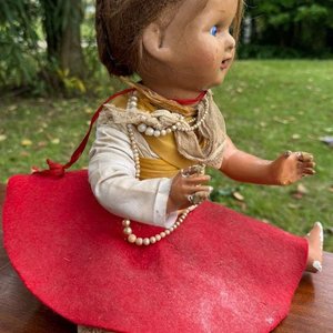muñeca antigua de mediados del siglo XX - imagen 3