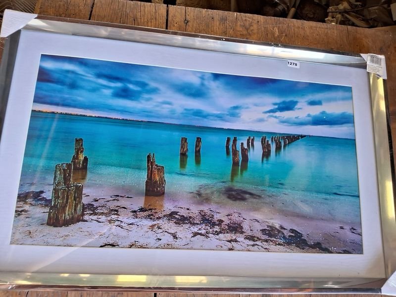 Cuadro decorativo paisaje marino enmarcado - imagen 2