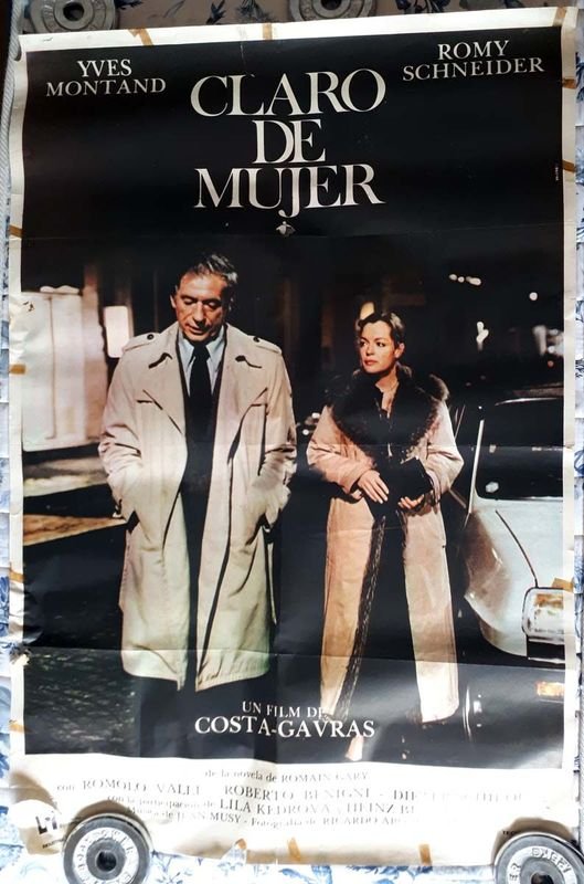 Poster Original "Claro de Mujer" (1979) con Yves Montand y Romy Schneider