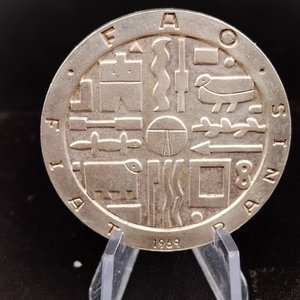 Moneda de Plata Uruguay FAO 1969 - 1000 Pesos - imagen 2
