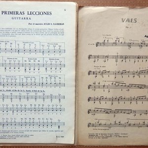 Libro Las Primeras Lecciones de Guitarra Flamenca de Julio Sagreras y Vals Op. 8 de Agustín Barrios - imagen 2
