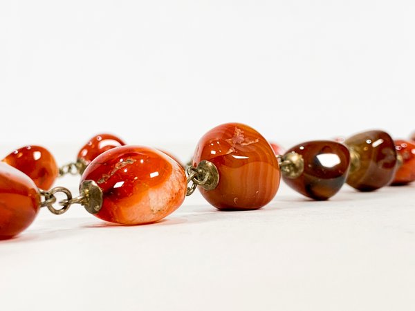 Collar de ágatas rojizas - Joya de moda - imagen 3