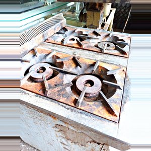 Cocina Industrial a Gas de 4 Fuegos con Gabinete - imagen 3