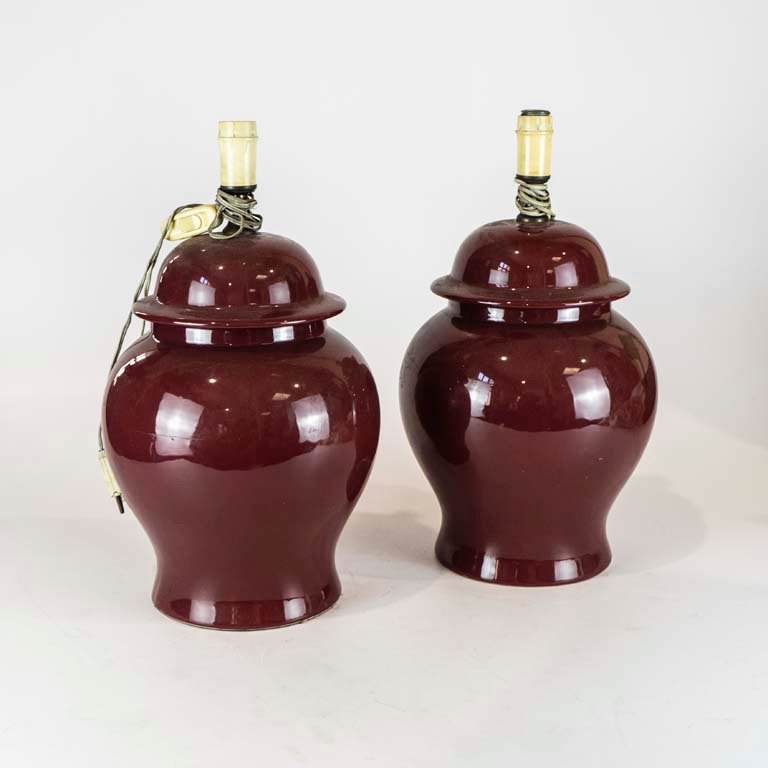 Lamparas de cerámica rojas para decoración