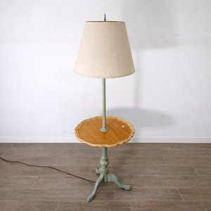 Lámpara de Sala con Mesa Auxiliar Estilo Sheraton Patinada - imagen 1