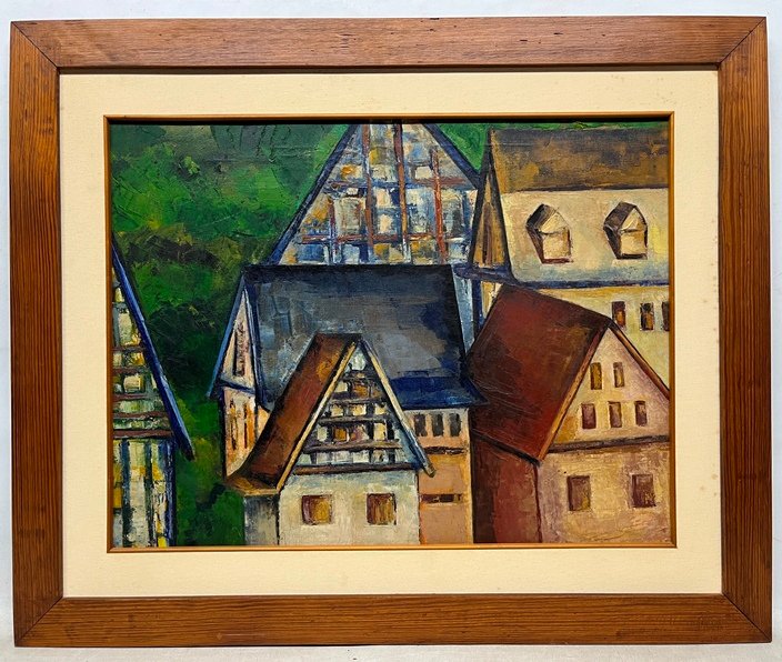 Lote siguiente: Pintura 'Casas en la selva negra' de N. Fosati