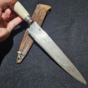 Cuchillo Franz Wenk Solingen Hoja 17 cm con Funda de Cuero - imagen 8