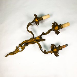 Aplique de Pared de Bronce con Tres Luces - imagen 3