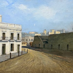 Lote siguiente: Oleo "Casa de Ximenez y las Bovedas" de Carlos Menck Freire, 33x40cm