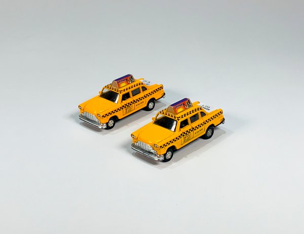 Dos Autitos de Colección a Fricción - Taxi de Nueva York Amarillo - imagen 1