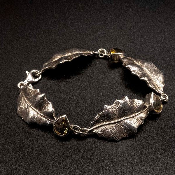 Pulsera de Plata 950 con Citrinos - 20cm