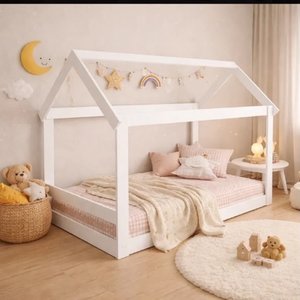 Lote siguiente: Cama Casita Infantil Estilo Montessori en MDF Blanco