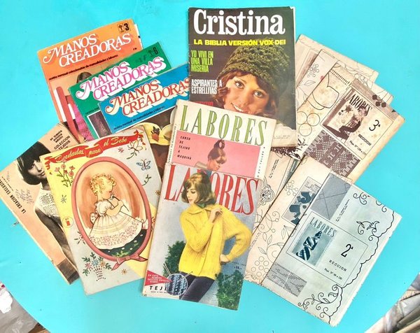 Lote de 7 Revistas: Labores, Manos Creadoras y Cristina (1960s-1970s) - imagen 1