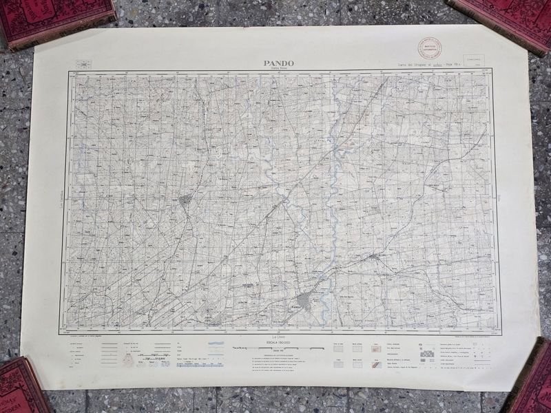 Mapa Topográfico de Pando, Instituto Geográfico Militar, Edición 1926