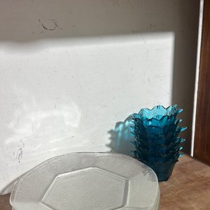 Lote siguiente: Set de 6 Platos Lisos y 6 Compoteras Azules