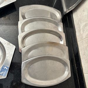 Lote de 9 Bandejas Ovales de Acero Inoxidable - imagen 2