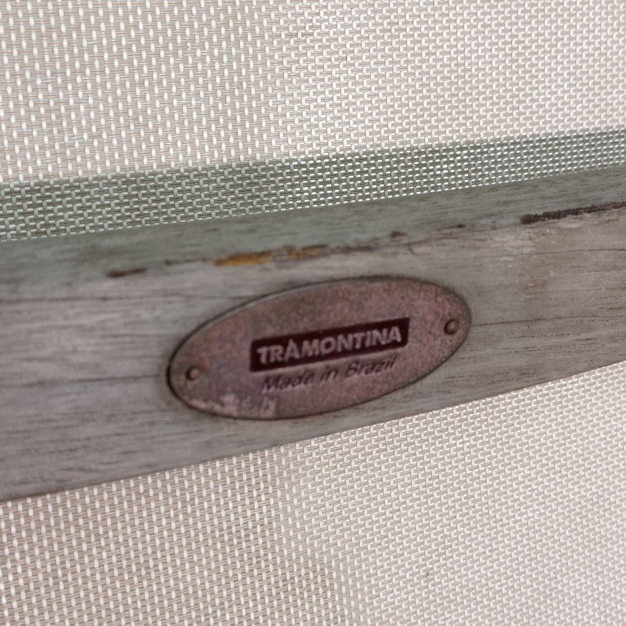 Silla de jardín de madera con asiento y respaldo tapizados - imagen 4