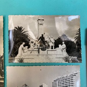 Lote de 3 Postales Antiguas de Montevideo: Palacio Salvo, Monumento y Edificios - imagen 4
