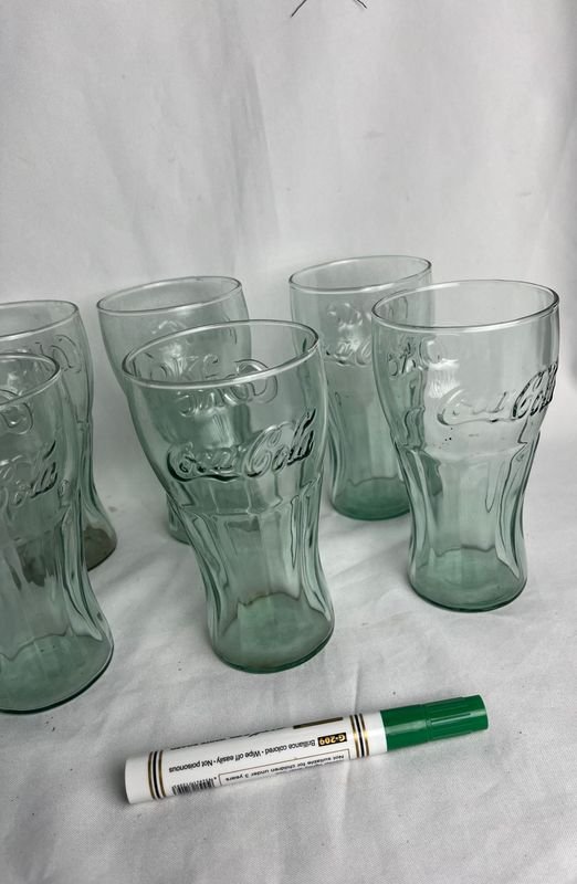 Vasos coleccionables de vidrio con logo Coca Cola - imagen 3