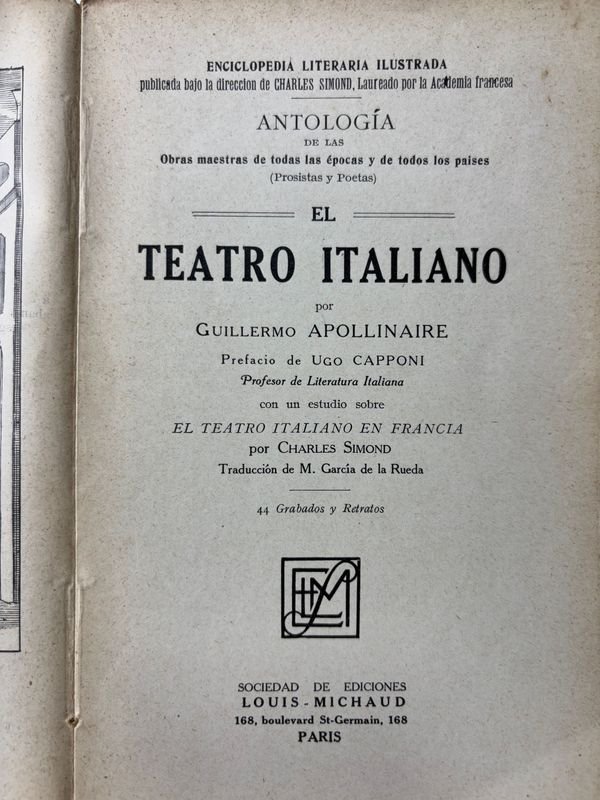 Selección de Obras Acerca del Teatro Italiano, en Español y Francés - imagen 2