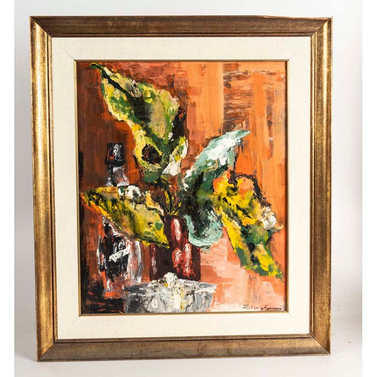 Pintura de flores en acrílico por Hilda Marina