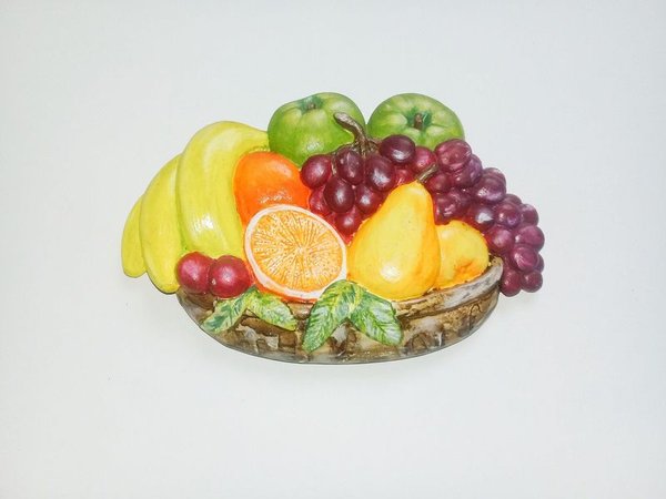 Adorno decoración de pared frutal de yeso - imagen 1