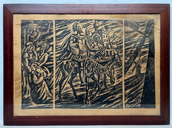 Lote siguiente: Grabado de Andres Feldman: Triptico de Don quijote
