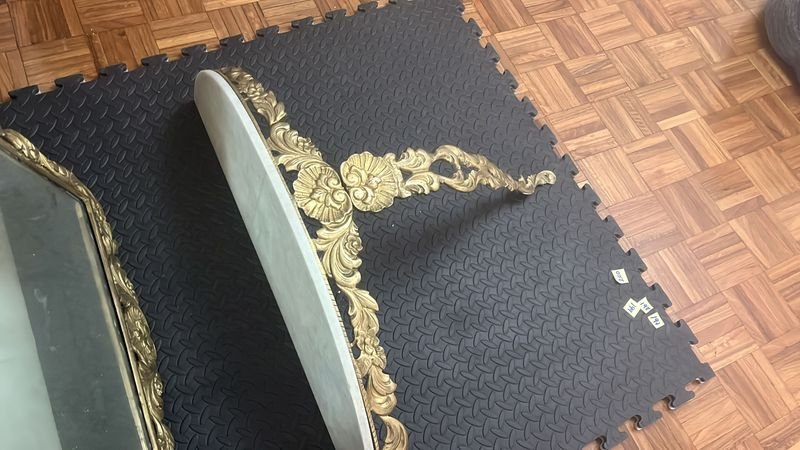 Dressoir de bronce con tapa de mármol - imagen 2