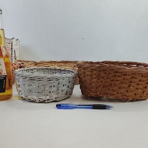 Conjunto de 8 Canastas Decorativas en Fibra Natural, Especiero Giratorio y Lata de Galletas - imagen 5