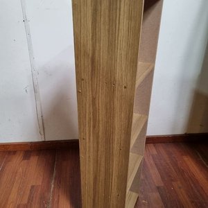 Estante Auxiliar Moderno 4 Divisiones Simil Madera Clara - imagen 2