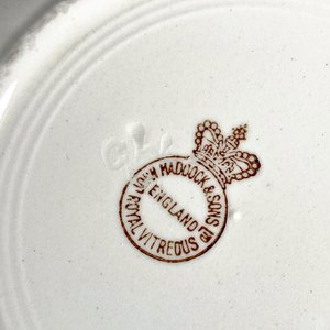 Doce Platos Hondos de Loza Inglesa Royal Vitreous MADDOCK & SONS - imagen 4