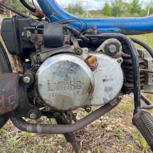 Ciclomotor Liming Azul con Canasto y Asiento Blanco - imagen 3
